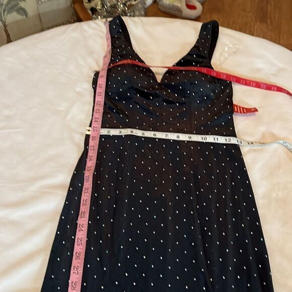 CRYSTAL DOLL Dress Sz 7 Black Velvet Diamond Studded VNeck Sleeveless Maxi - Picture 11 of 12